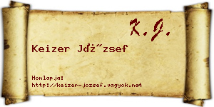 Keizer József névjegykártya